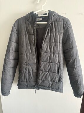 Men's Puffer Jacket in Charcoal Gray